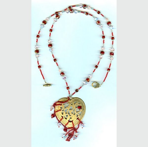 Dragon's Heart Necklace Actual Size Image