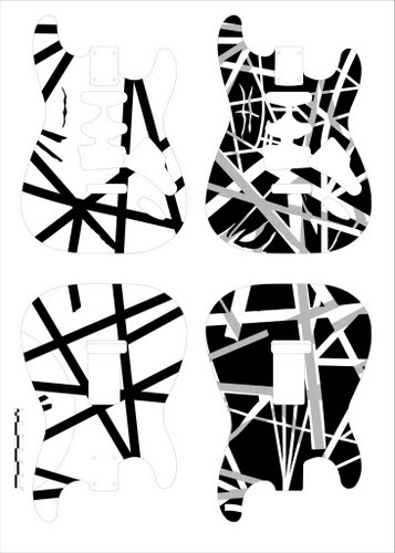 frankenstrat template Actual Size Image