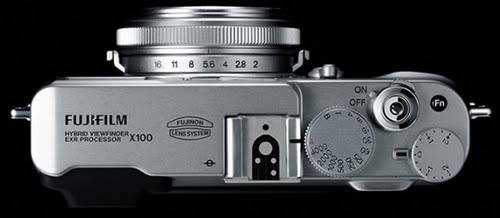 Fuji x100 Top Actual Size Image