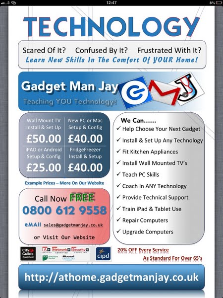 Gadget Man Jay Flyer 1 Actual Size Image