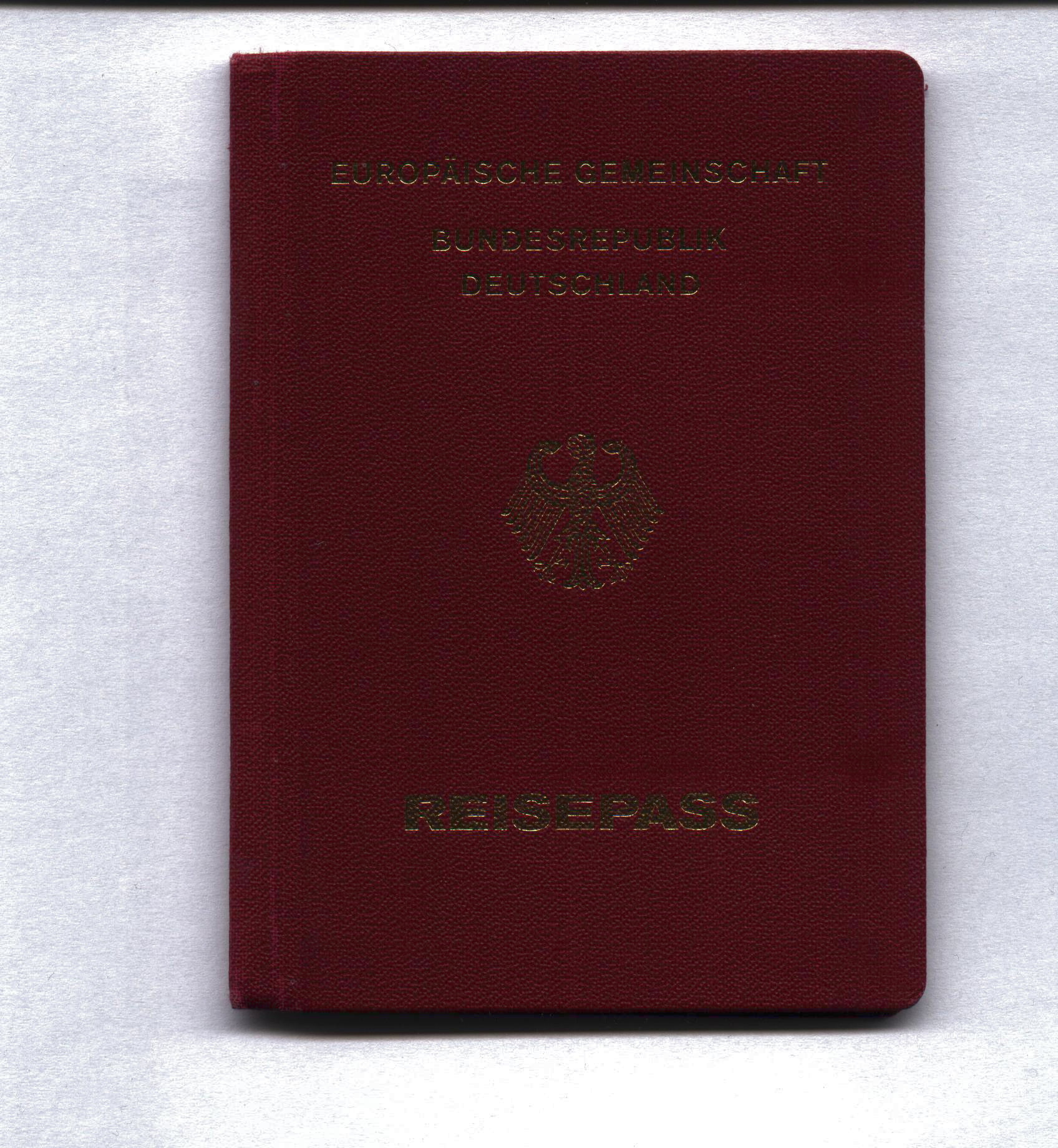 German Passport Actual Size Image