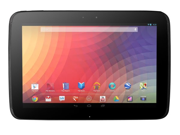 Google Nexus 10 Actual Size Image