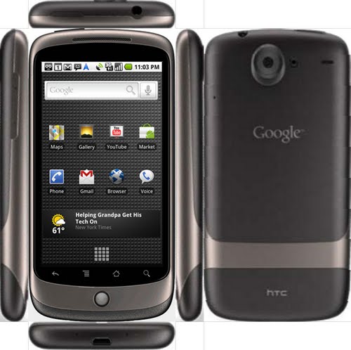 Google Nexus One Full body Actual Size Image