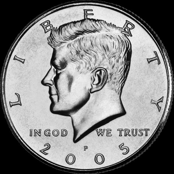 Half Dollar Actual Size Image