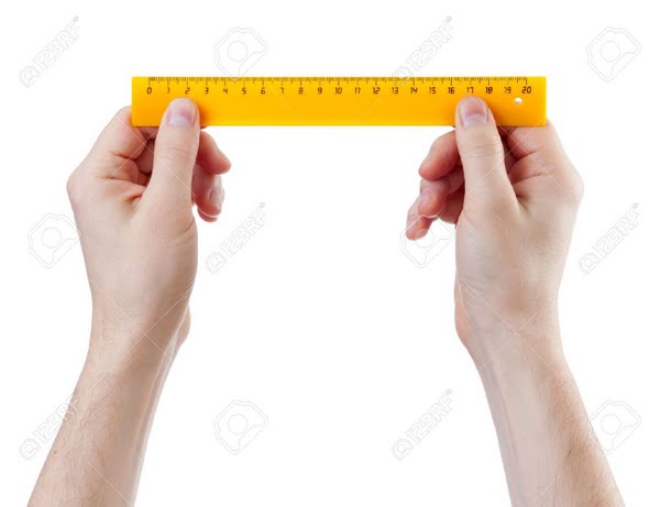 Hands with ruler Actual Size Image