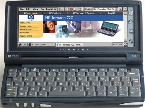 HP Hewlett Packard Handheld PC Jornada 720 open Actual Size Image