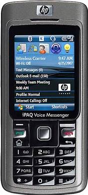 HP iPAQ 510 Voice Messenger Actual Size Image