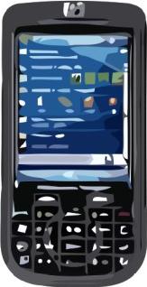 HP iPAQ 610c Actual Size Image