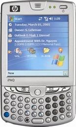 HP iPAQ hw6510 Actual Size Image