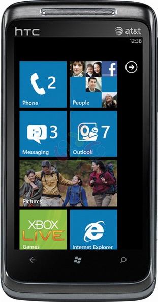 HTC 7 Surround Actual Size Image