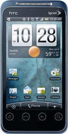 HTC Evo Shift 4G Actual Size Image