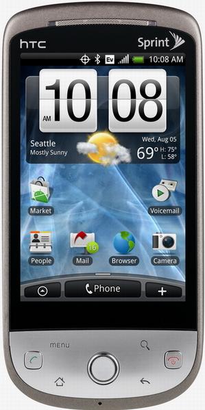 HTC Hero CDMA Actual Size Image