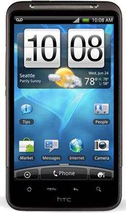 HTC Inspire 4G Actual Size Image