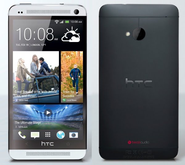 HTC One M7 Actual Size Image