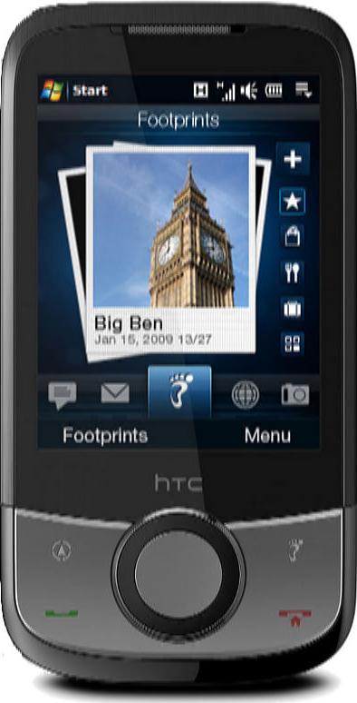 HTC Touch Cruise 09 Actual Size Image