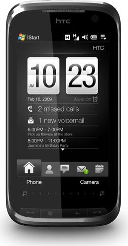 HTC Touch Pro CDMA Actual Size Image