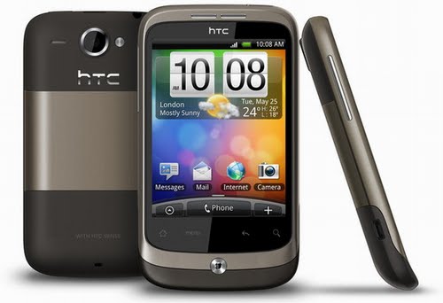 HTC Wildfire Actual Size Image