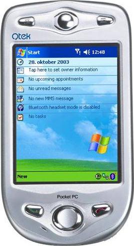 i-mate Pocket PC Actual Size Image