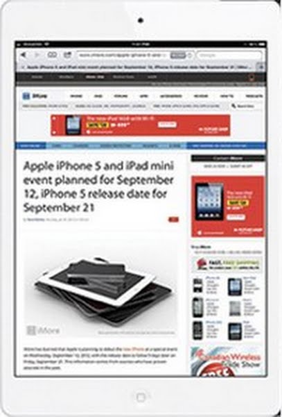 iPad Mini / iPad Air Actual Size Image
