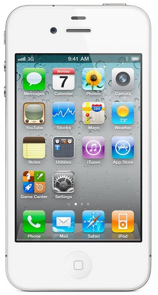 iPhone 4S White Actual Size Image