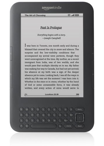 Kindle 3 Actual Size Image