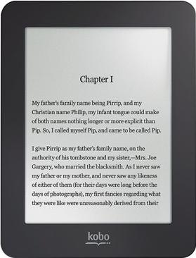 Kobo Mini eReader (2) Actual Size Image