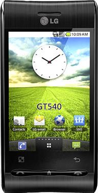 LG GT540 Optimus Actual Size Image
