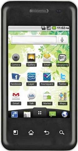 LG Optimus Chic E720 Actual Size Image