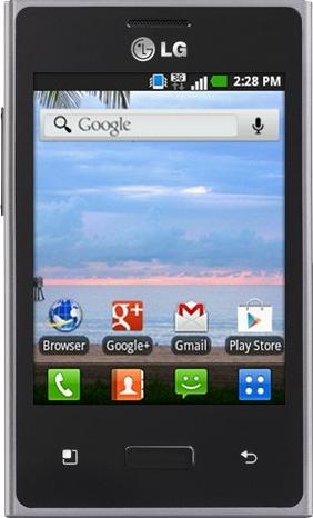 LG Optimus Logic Actual Size Image