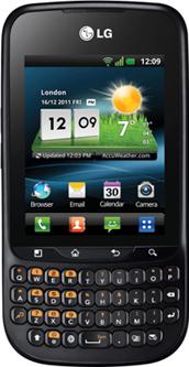 LG Optimus Pro C660 Actual Size Image