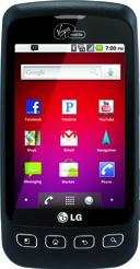 LG Optimus V Actual Size Image