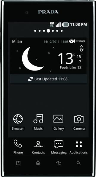 LG Prada 3.0 Actual Size Image