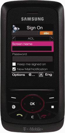 LG Voyager Black Phone (Verizon Wireless) Actual Size Image