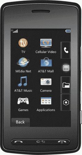 LG Vu CU915 Phone (AT&amp;T) Actual Size Image