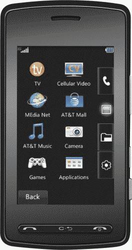 LG Vu CU920 TV Phone (AT&amp;T) Actual Size Image