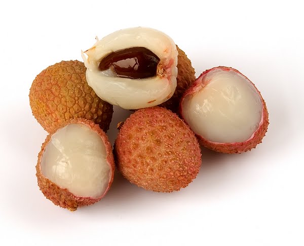 Lychee fruit Actual Size Image