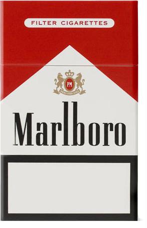 Marlboro Red cigarette pack Actual Size Image