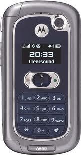 Motorola A630 Actual Size Image