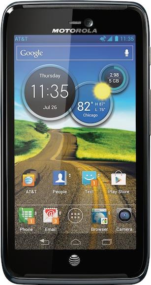 Motorola ATRIX HD Actual Size Image