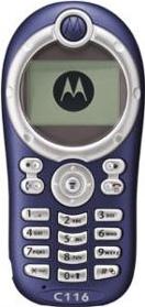 Motorola C116 Actual Size Image