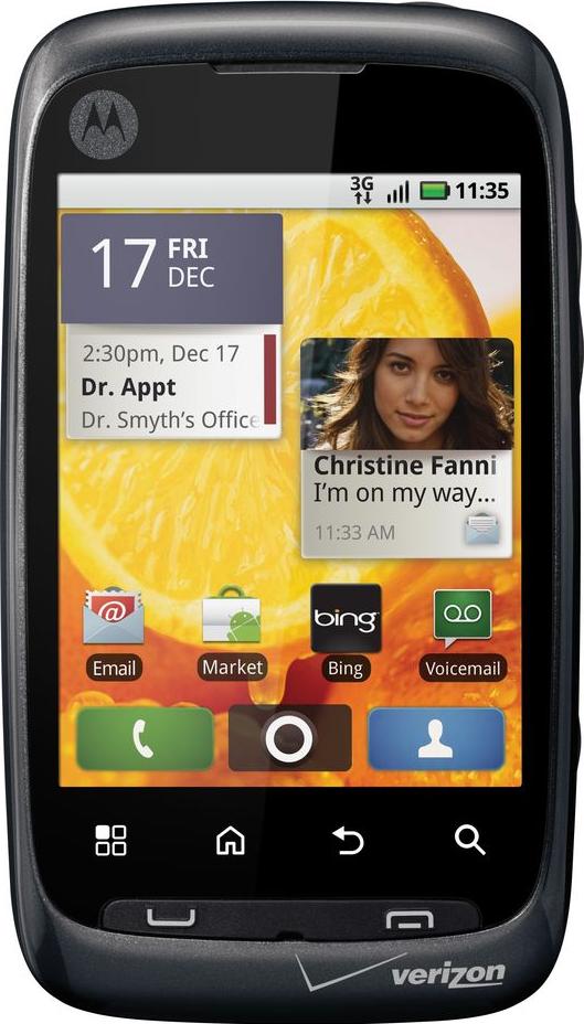 Motorola CITRUS WX445 Actual Size Image