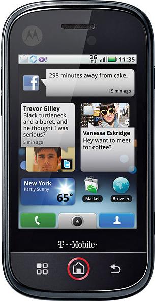 Motorola DEXT MB220 Actual Size Image