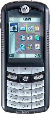 Motorola E398 Actual Size Image