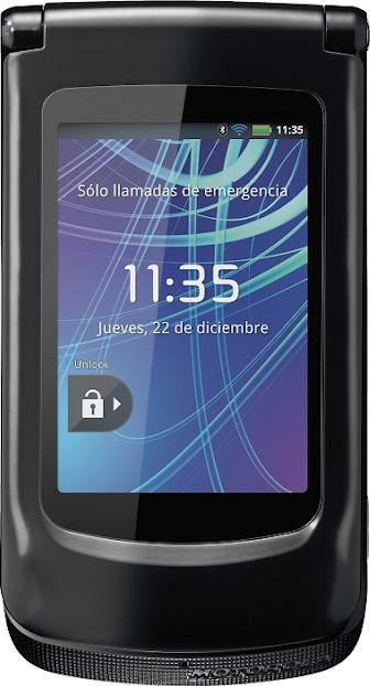 Motorola Motosmart Flip XT611 Actual Size Image
