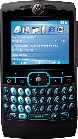 Motorola Q Actual Size Image