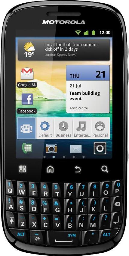 Motorola XT311 DominoQ Actual Size Image