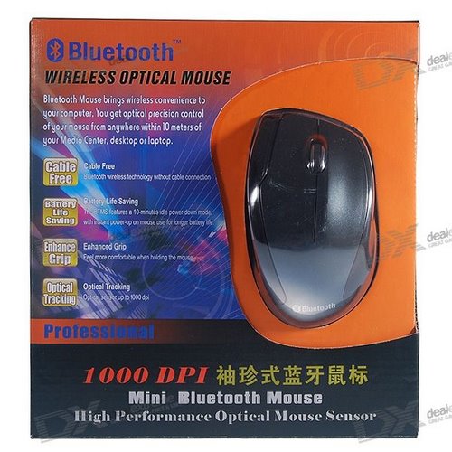 Mouse Bluetooth DealExtreme Actual Size Image