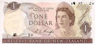 New Zealand 1 Dollar note Actual Size Image