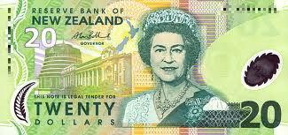 New Zealand 20 Dollar note Actual Size Image