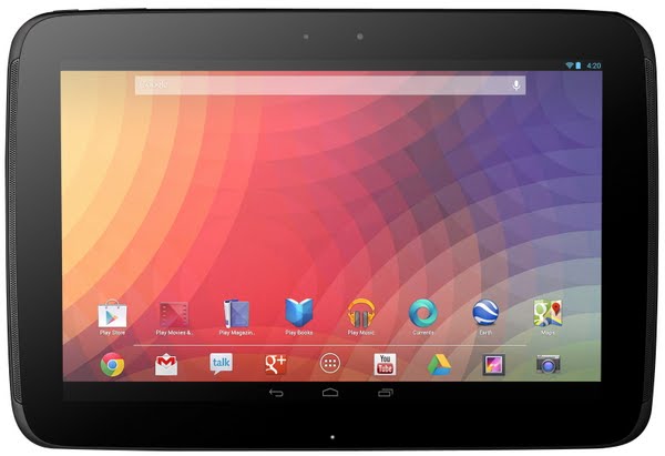 Nexus 10 Actual Size Image